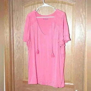 Romans pink top with tassels size L